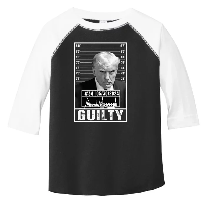 Guilty Conviction Verdict Donald Trump Mug Shot Jail Toddler Fine Jersey T-Shirt