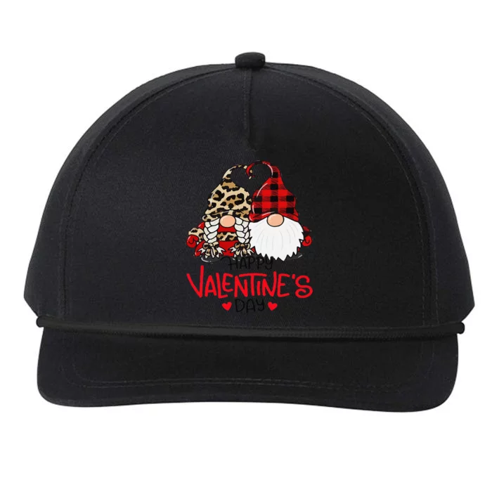 Gnomes Couple Valentines Day, Happy Valentine's Day Gift Snapback Five-Panel Rope Hat