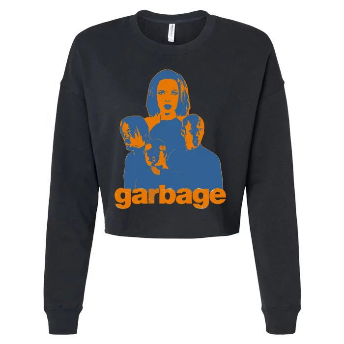 Garbage Contrast Vintage 2024 Cropped Pullover Crew