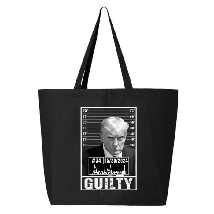 Guilty Conviction Verdict Donald Trump Mug Shot Jail Picture 25L Jumbo Tote