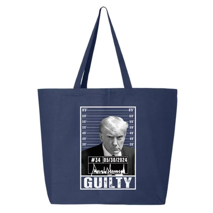 Guilty Conviction Verdict Donald Trump Mug Shot Jail Picture 25L Jumbo Tote