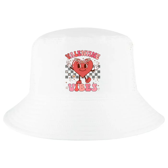 Groovy Checkered Valentine Vibes Valentines Day Cool Comfort Performance Bucket Hat