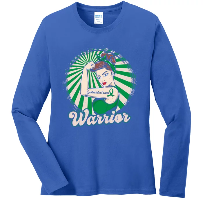 Gallbladder Cancer Warrior Gift Gallbladder Cancer Awareness Gift Ladies Long Sleeve Shirt