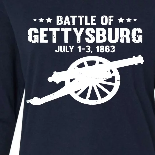 Gettysburg Civil War Battle Womens Cotton Relaxed Long Sleeve T-Shirt