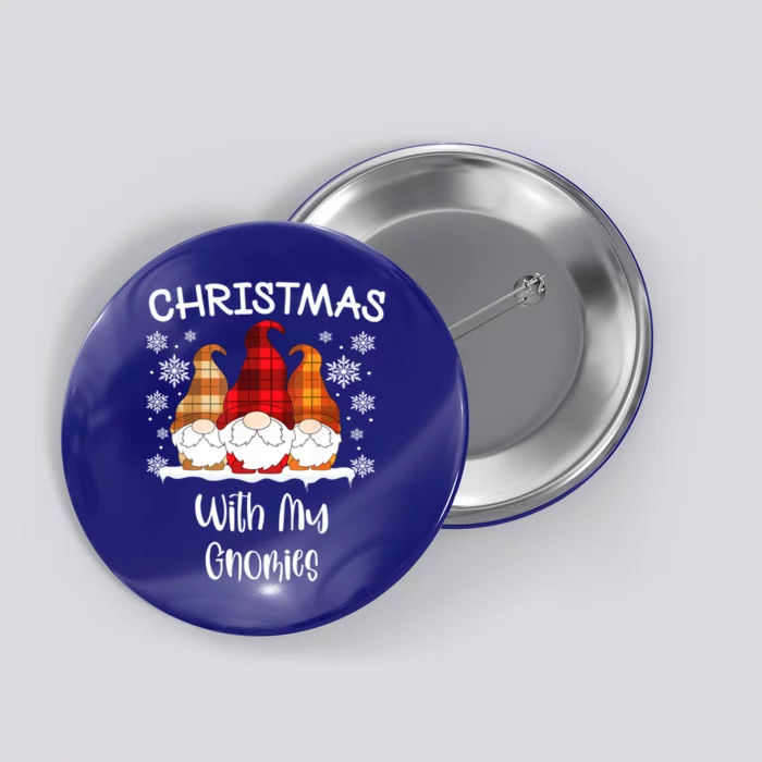 Gnome Christmas With My Gnomies Gift Button