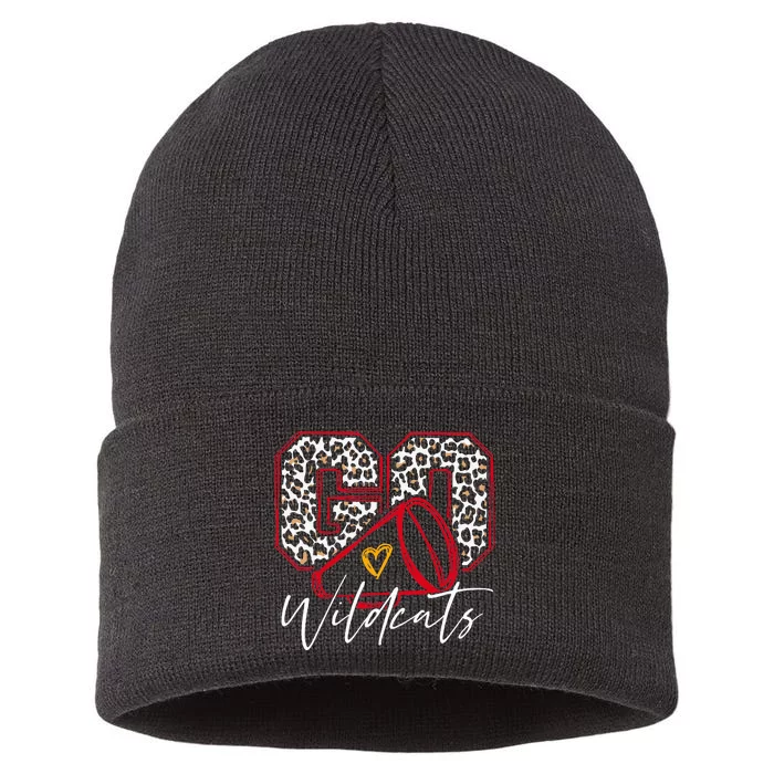 Go Cheer Wildcats Name Athletic Sport Gift Sustainable Knit Beanie