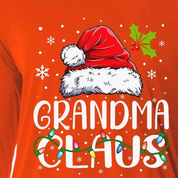 Grandma Claus Xmas Santa Matching Family Christmas Pajamas Cooling Performance Long Sleeve Crew