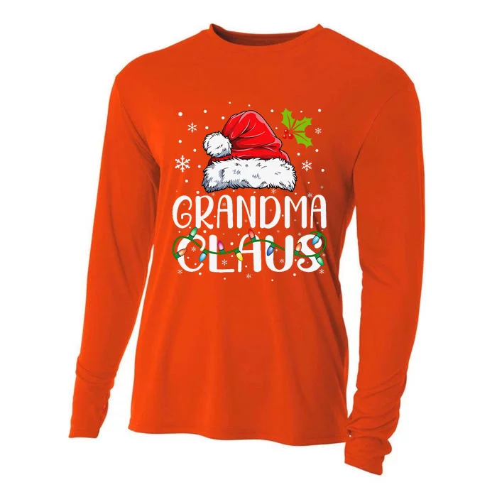 Grandma Claus Xmas Santa Matching Family Christmas Pajamas Cooling Performance Long Sleeve Crew