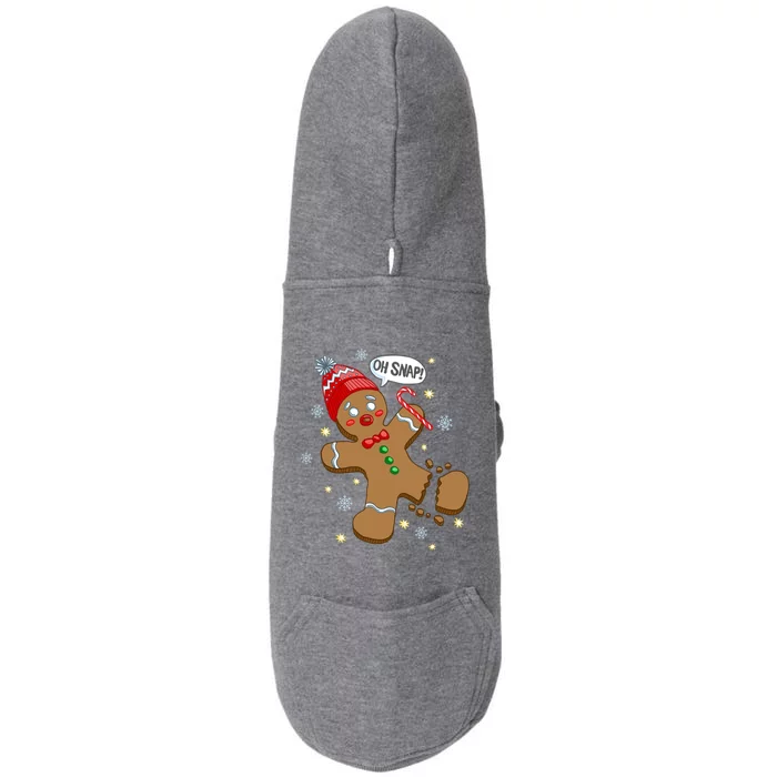 Gingerbread Cookie Xmas Oh Snap Funny Cute Christmas Gift Doggie 3-End Fleece Hoodie