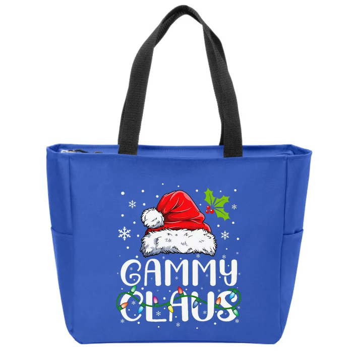 Gammy Claus Xmas Santa Matching Family Christmas Pajamas Zip Tote Bag