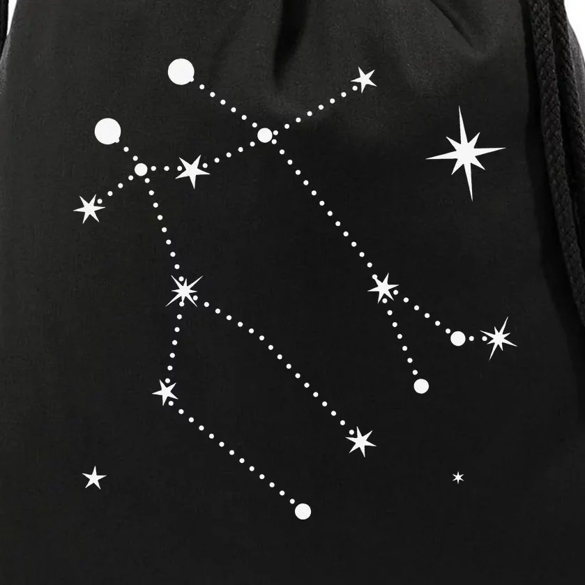 Gemini Constellation Zodiac Drawstring Bag