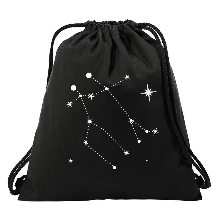 Gemini Constellation Zodiac Drawstring Bag