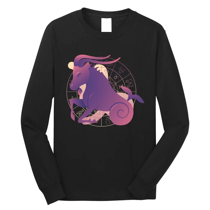 Goat Capricorn Zodiac Long Sleeve Shirt