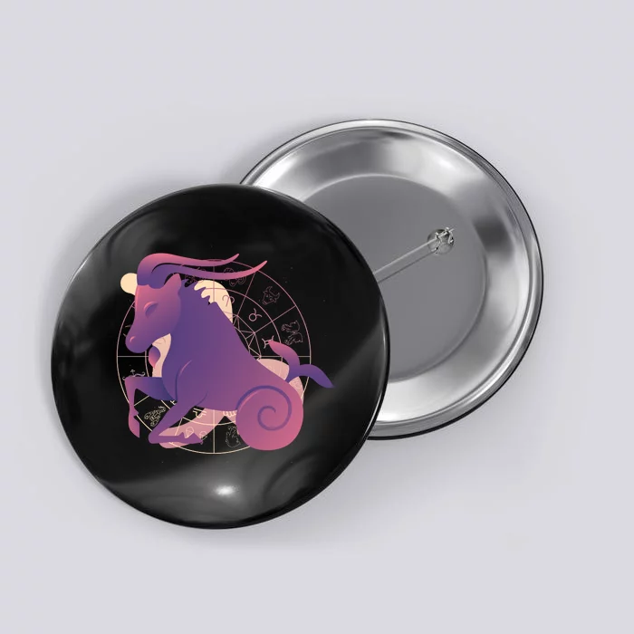 Goat Capricorn Zodiac Button