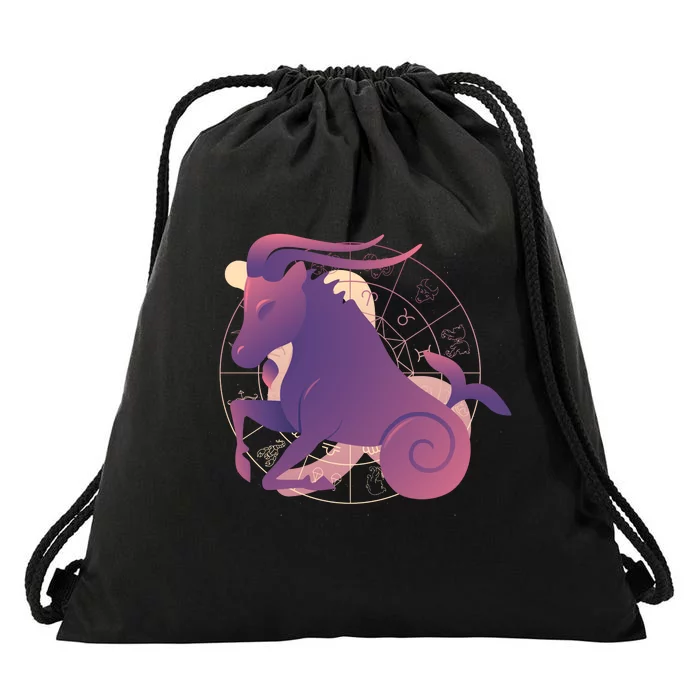 Goat Capricorn Zodiac Drawstring Bag