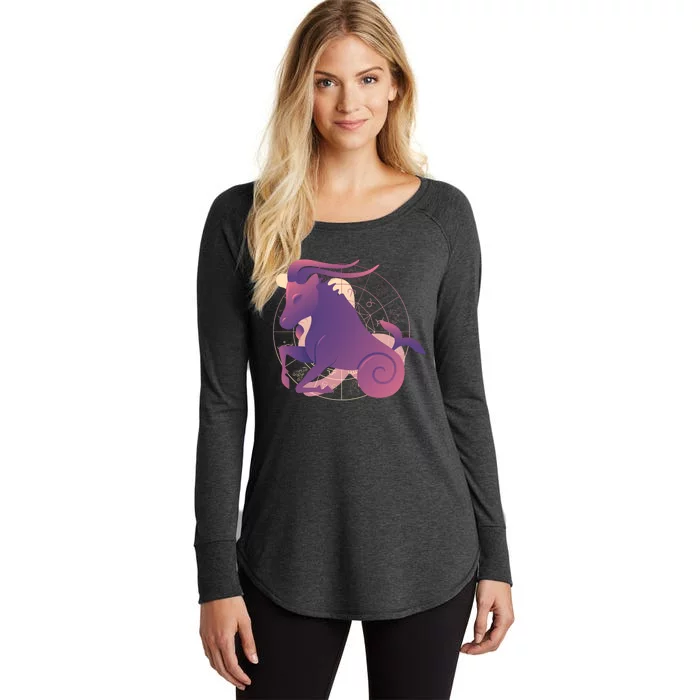 Goat Capricorn Zodiac Women's Perfect Tri Tunic Long Sleeve Shirt