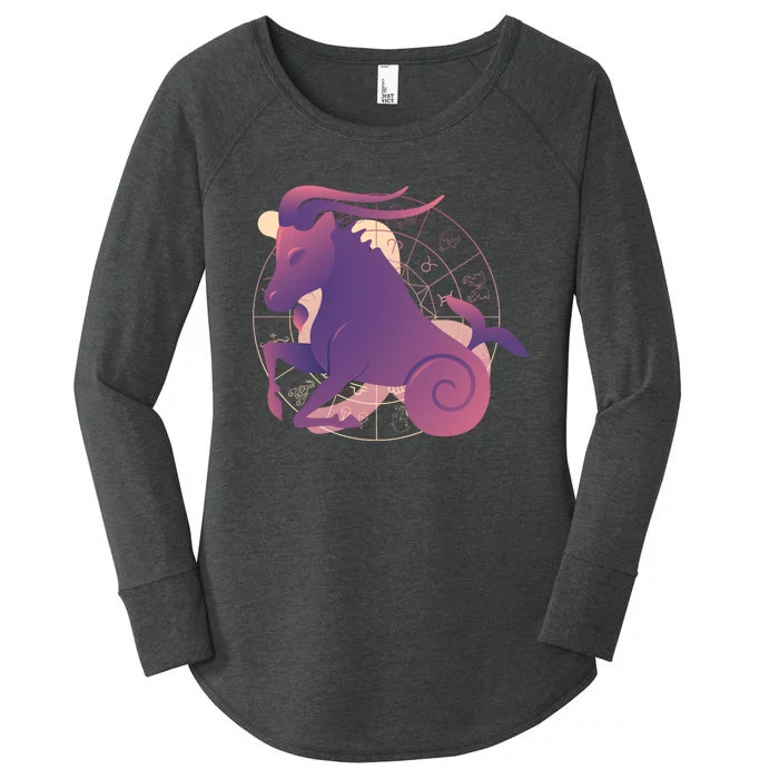 Goat Capricorn Zodiac Women's Perfect Tri Tunic Long Sleeve Shirt