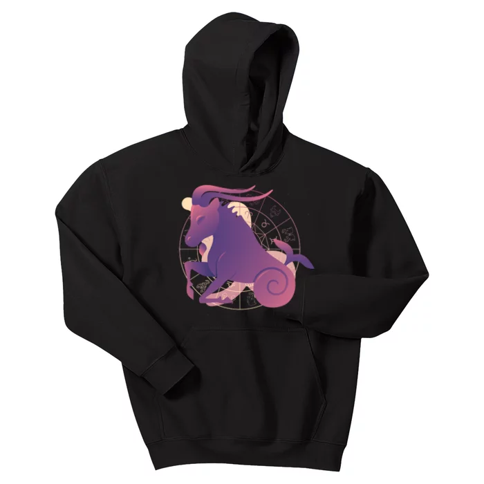 Goat Capricorn Zodiac Kids Hoodie