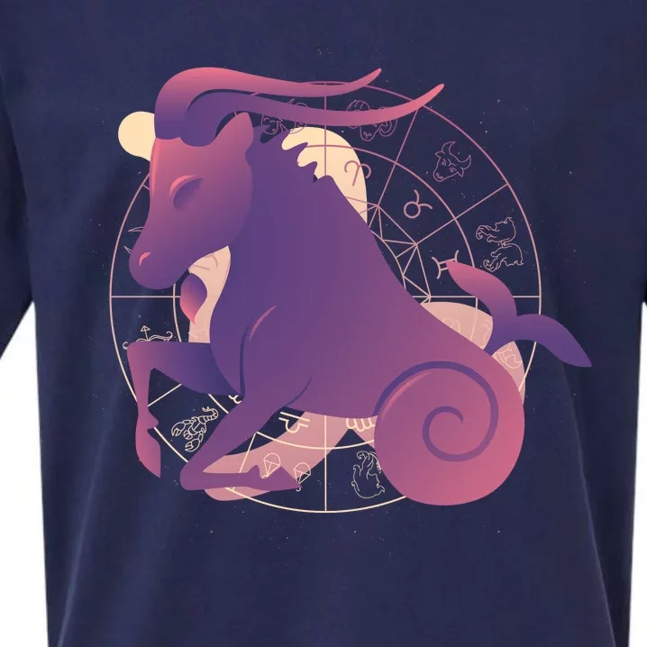 Goat Capricorn Zodiac Sueded Cloud Jersey T-Shirt