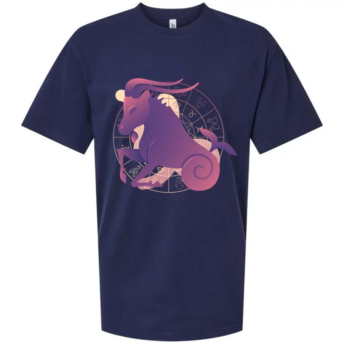 Goat Capricorn Zodiac Sueded Cloud Jersey T-Shirt