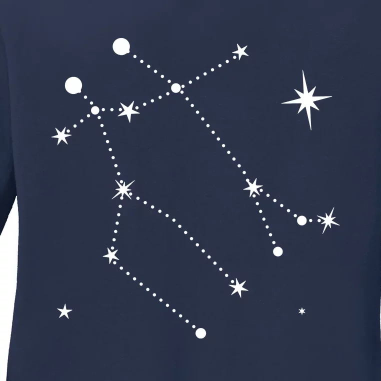 Gemini Constellation Zodiac Ladies Long Sleeve Shirt