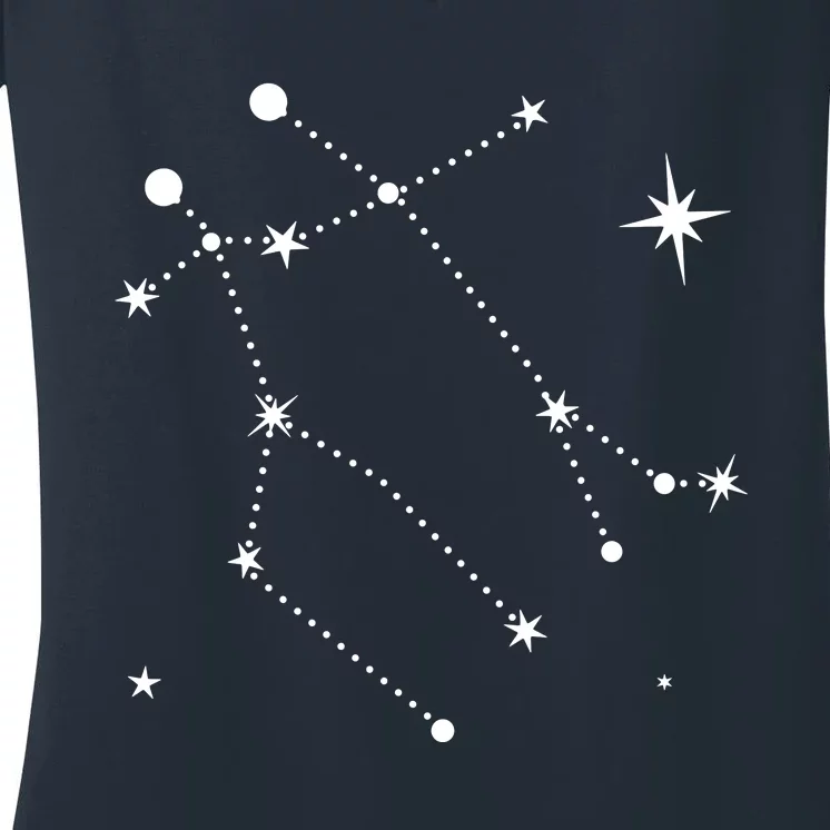 Gemini Constellation Zodiac Women's V-Neck T-Shirt