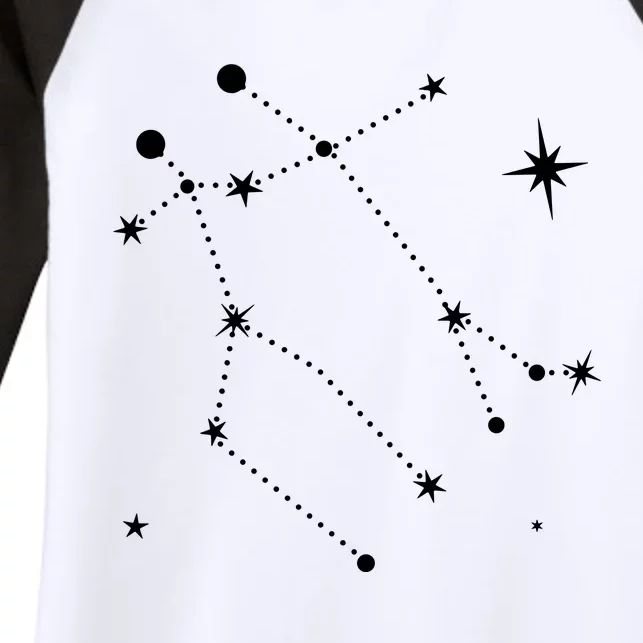 Gemini Constellation Zodiac Women's Tri-Blend 3/4-Sleeve Raglan Shirt