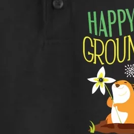 Groundhog Day 2024 Happy Ground Hog Dry Zone Grid Performance Polo