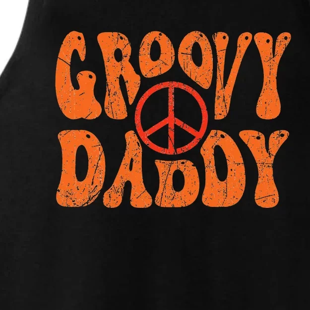 Groovy Daddy 70s Aesthetic Nostalgia 1970's Retro Dad Ladies Tri-Blend Wicking Tank