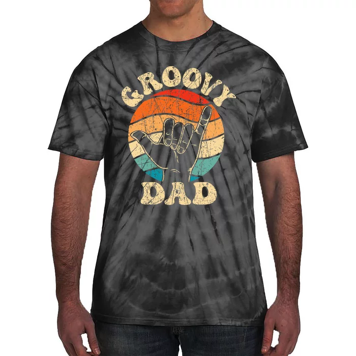 Groovy Dad 70s Aesthetic Nostalgia 1970's Dad Tie-Dye T-Shirt