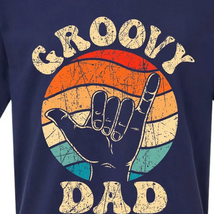 Groovy Dad 70s Aesthetic Nostalgia 1970's Dad Sueded Cloud Jersey T-Shirt