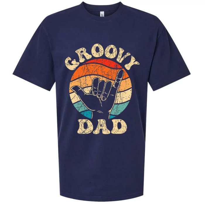 Groovy Dad 70s Aesthetic Nostalgia 1970's Dad Sueded Cloud Jersey T-Shirt