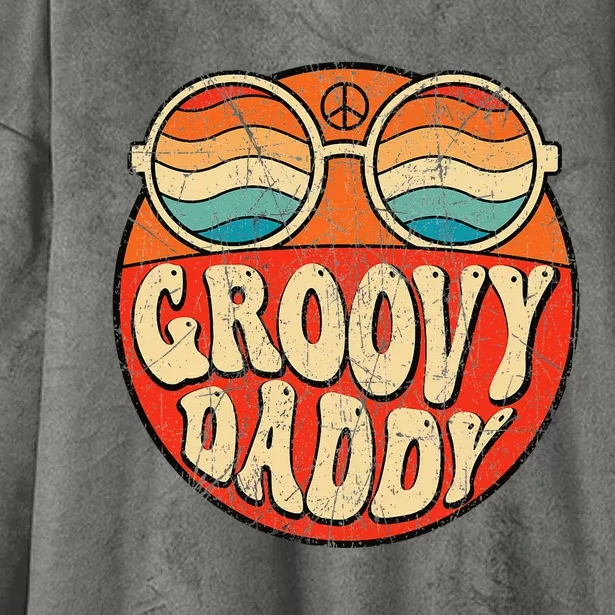 Groovy Daddy 70s Aesthetic Nostalgia 1970's Retro Dad Hooded Wearable Blanket