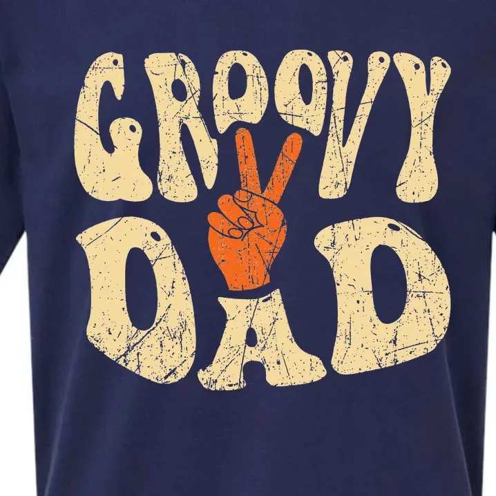 Groovy Dad 70s Aesthetic Nostalgia 1970's Retro Dad Sueded Cloud Jersey T-Shirt