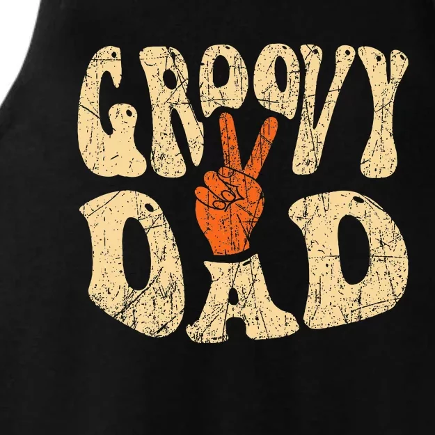 Groovy Dad 70s Aesthetic Nostalgia 1970S Ladies Tri-Blend Wicking Tank