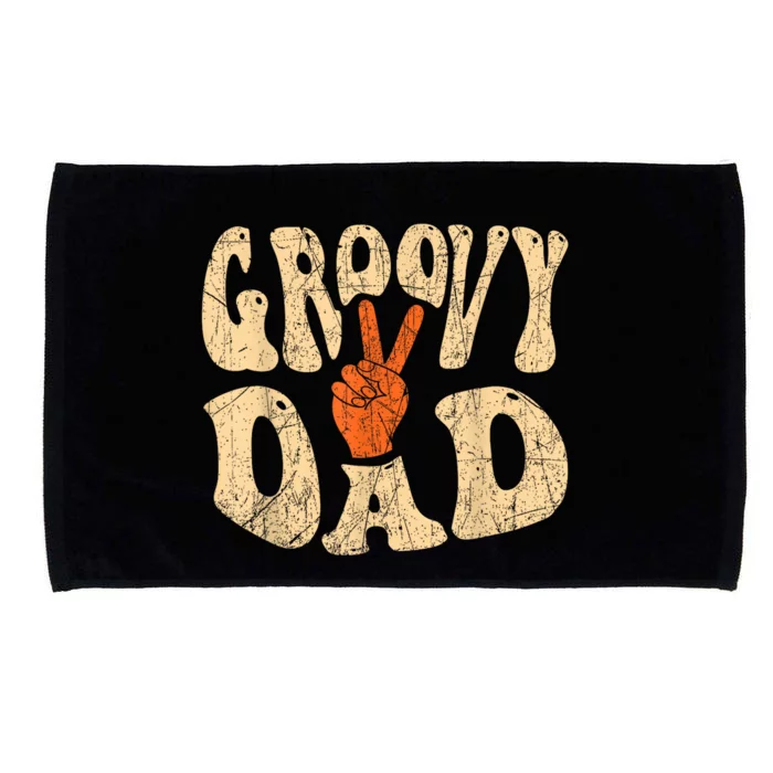 Groovy Dad 70s Aesthetic Nostalgia 1970S Retro Dad Microfiber Hand Towel