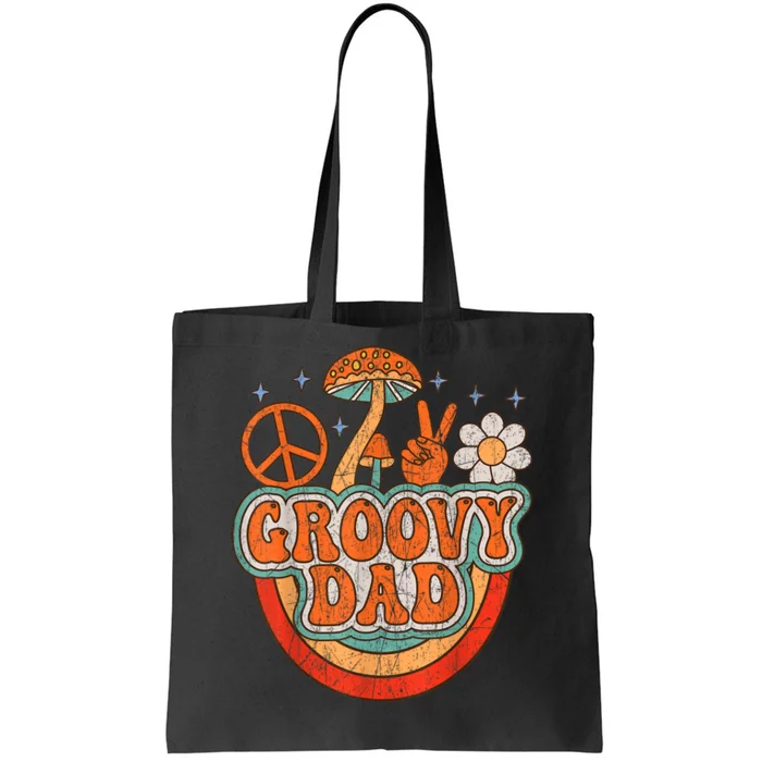 Groovy Dad 70s Aesthetic Nostalgia 1970S Hippie Dad Retro Tote Bag