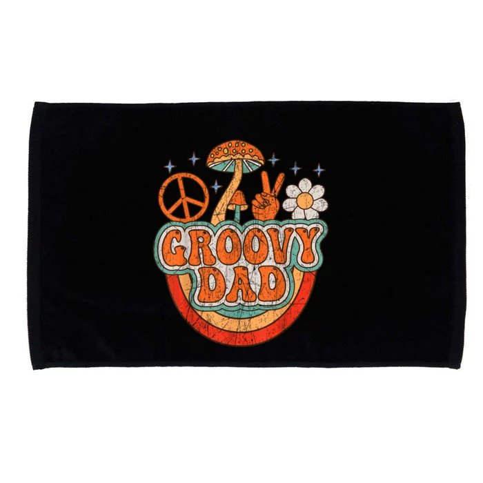 Groovy Dad 70s Aesthetic Nostalgia 1970S Hippie Dad Retro Microfiber Hand Towel