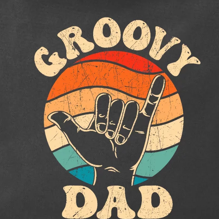 Groovy Dad 70s Aesthetic Nostalgia 1970S Retro Groovy Dad Zip Tote Bag