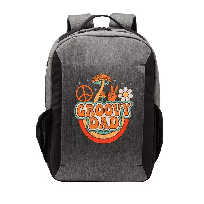 Groovy Dad 70s Aesthetic Nostalgia 1970's Hippie Dad Retro Vector Backpack