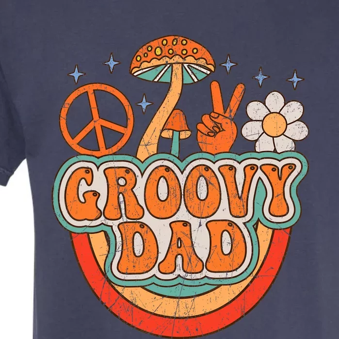 Groovy Dad 70s Aesthetic Nostalgia 1970's Hippie Dad Retro Garment-Dyed Heavyweight T-Shirt