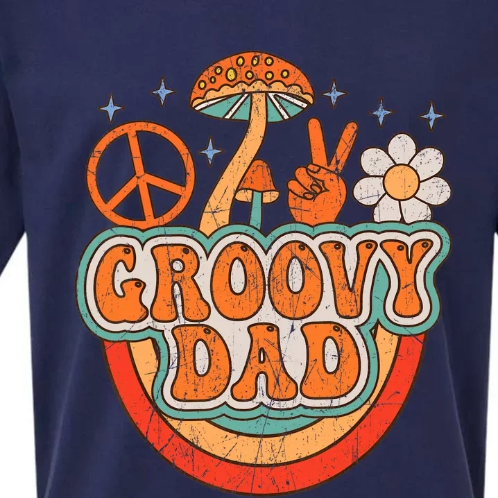 Groovy Dad 70s Aesthetic Nostalgia 1970's Hippie Dad Retro Sueded Cloud Jersey T-Shirt