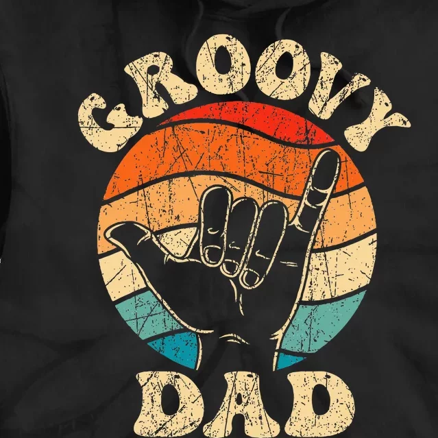 Groovy Dad 70s Aesthetic Nostalgia 1970S Tie Dye Hoodie