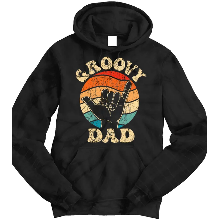 Groovy Dad 70s Aesthetic Nostalgia 1970S Tie Dye Hoodie