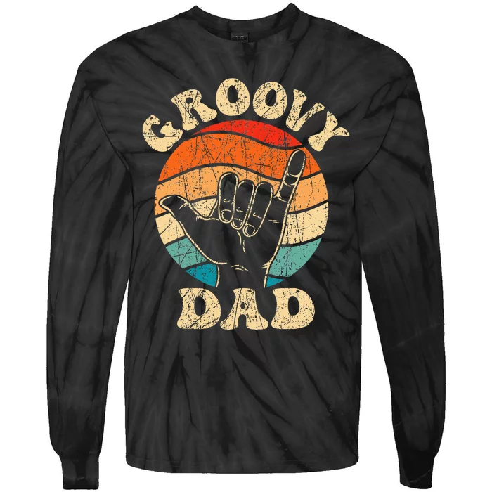 Groovy Dad 70s Aesthetic Nostalgia 1970S Tie-Dye Long Sleeve Shirt