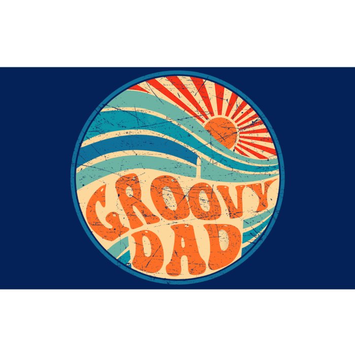 Groovy Dad 70s Aesthetic Nostalgia 1970's Hippie Dad Retro Bumper Sticker