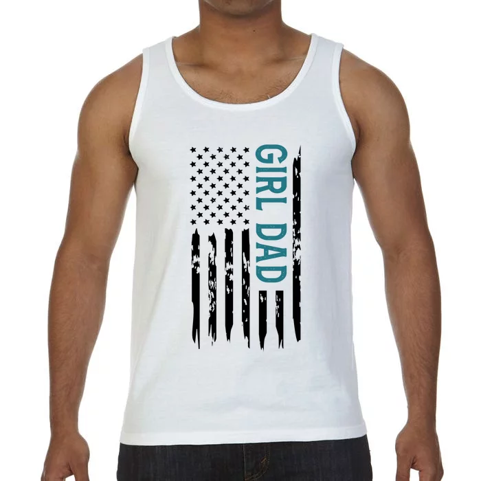 Girl Dad American Flag Comfort Colors® Tank Top