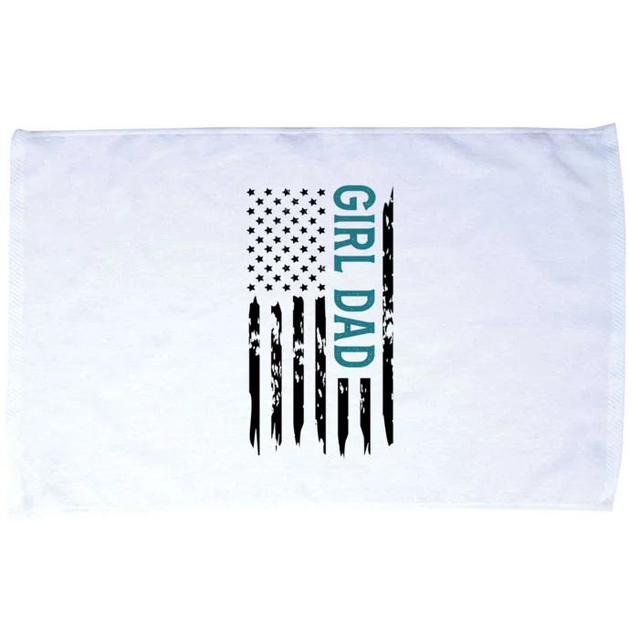 Girl Dad American Flag Microfiber Hand Towel