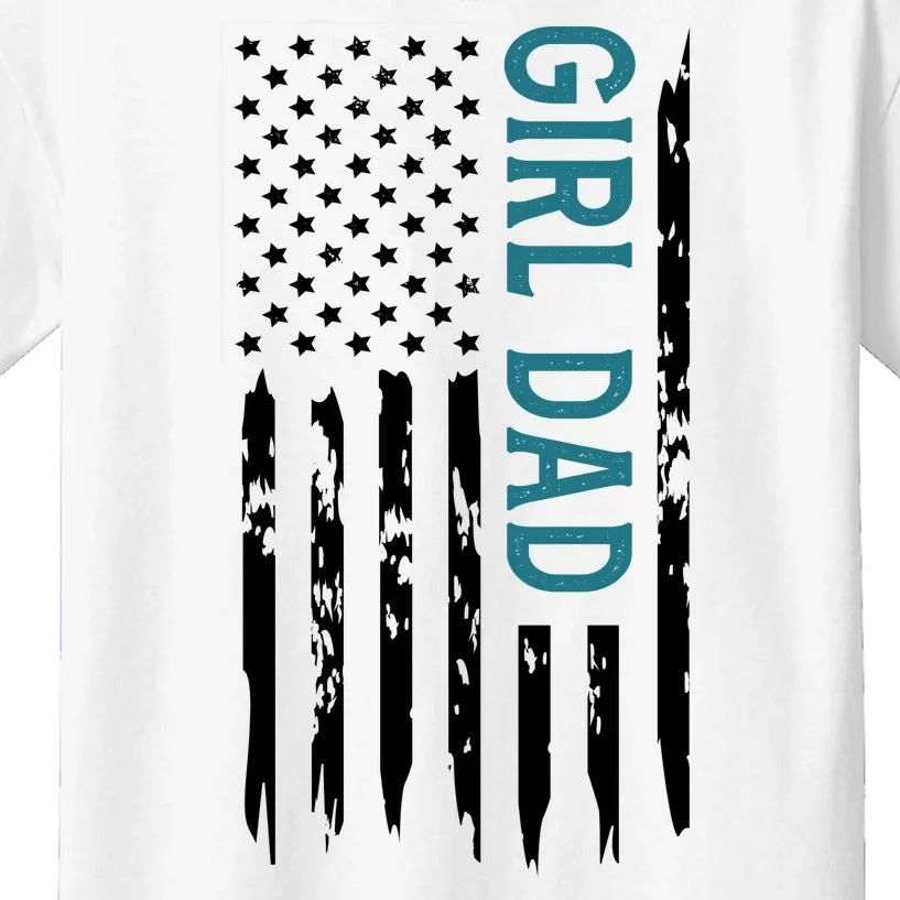 Girl Dad American Flag Kids T-Shirt