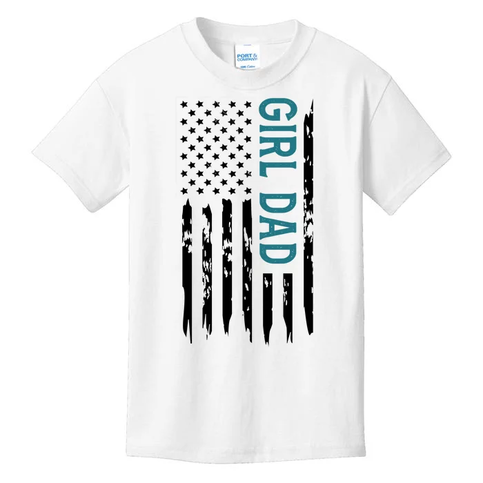 Girl Dad American Flag Kids T-Shirt